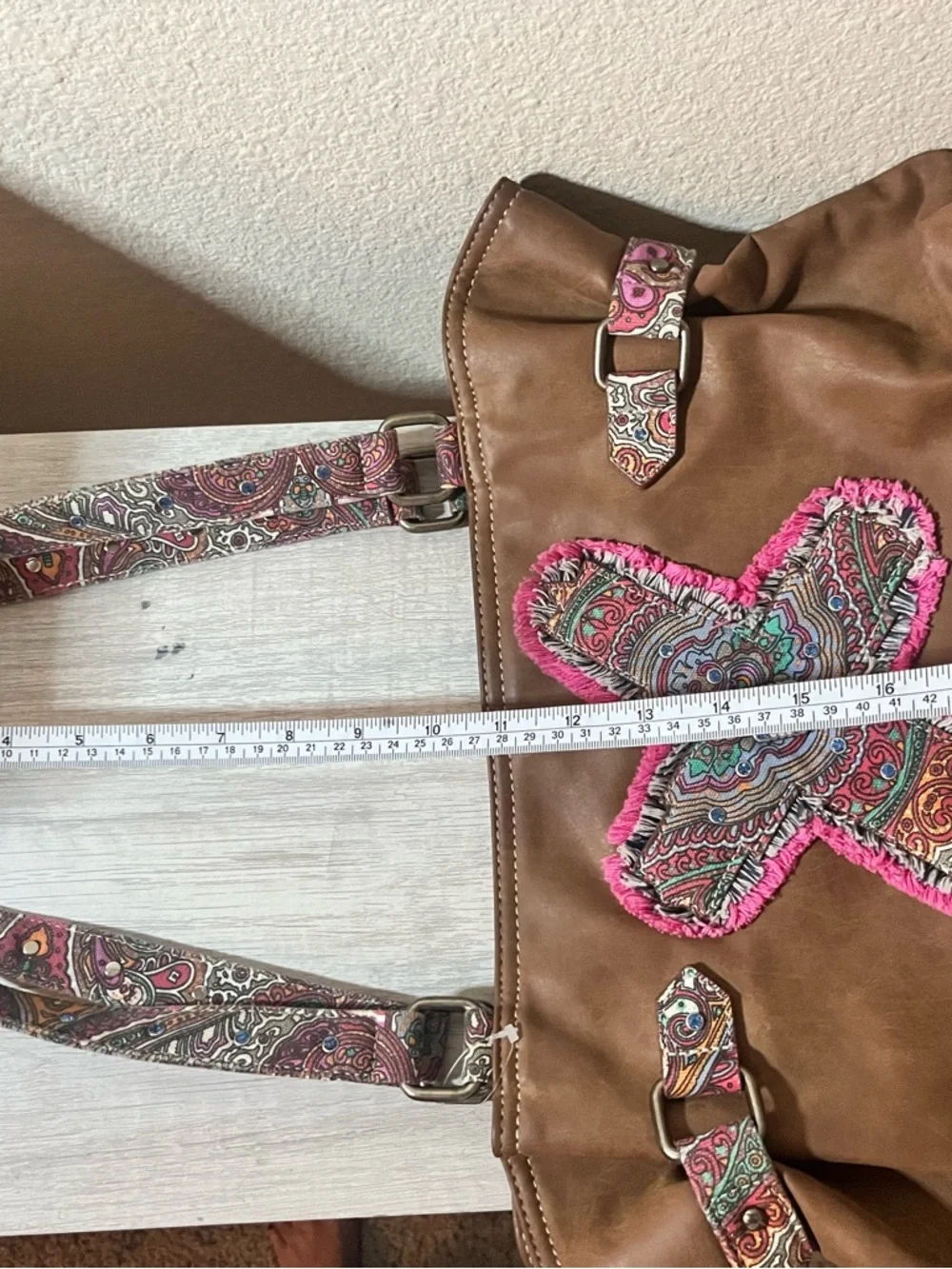 Vintage Way West Boho Handbag with Cross